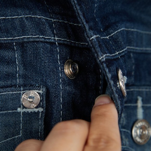 True Religion Denim Jean Trucker Jacket Women's XS - Picture 6 of 10